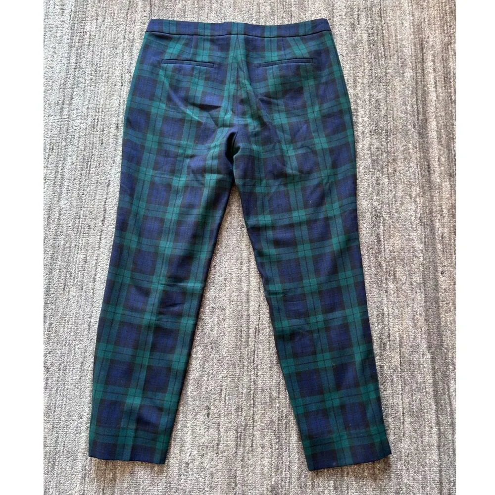 J. Crew Blackwatch Plaid Wool Blend Pants Sz 6